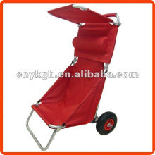 Aluminum camping trolley wheel with brake